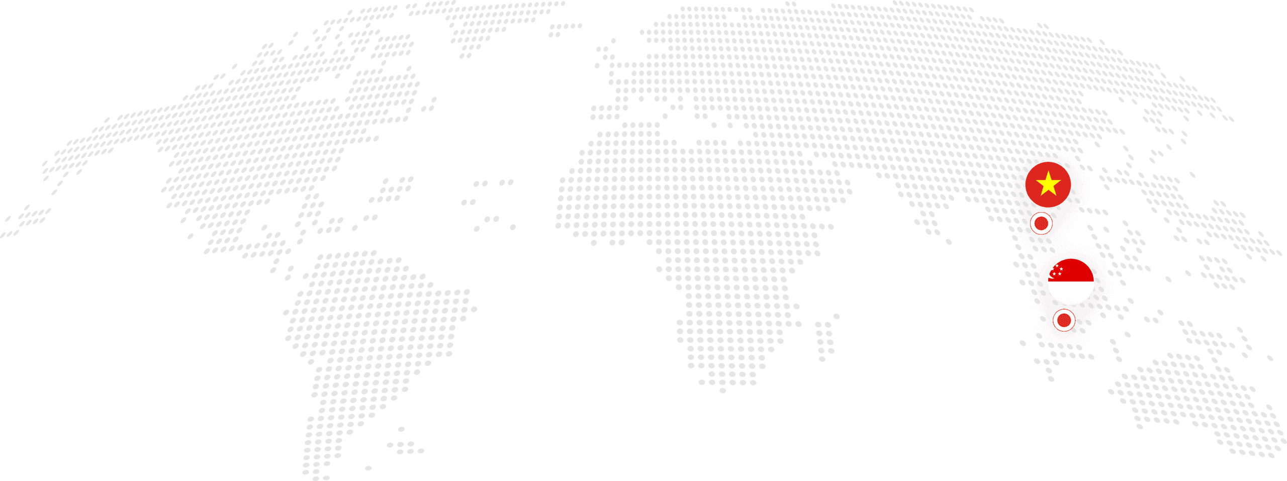 World map showing office locations