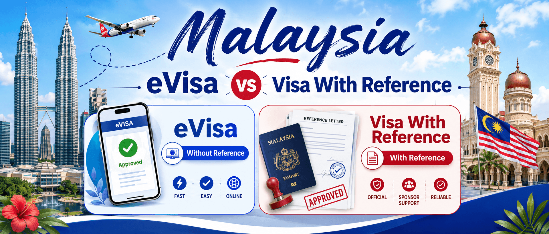 Malaysia eVisa (Without Reference) vs Visa With Reference