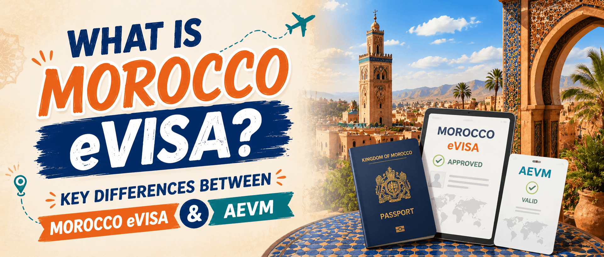 What Is Morocco eVisa? Key Differences Between Morocco eVisa and AEVM